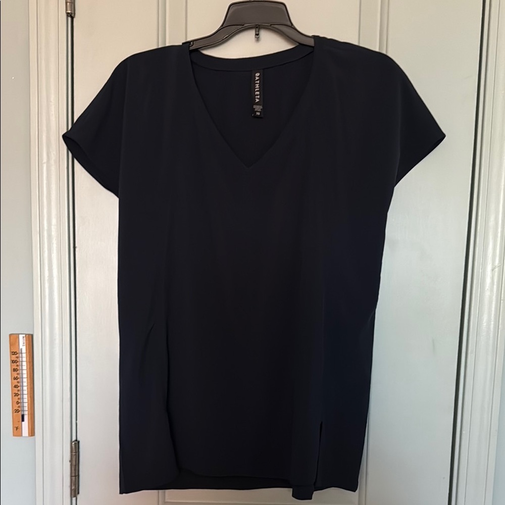 Women's Navy V-Neck Top